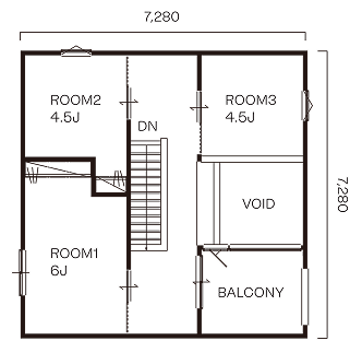 NONDESIGN 2Fの間取りイメージ